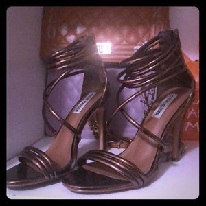 Glossy Brown Heels classy